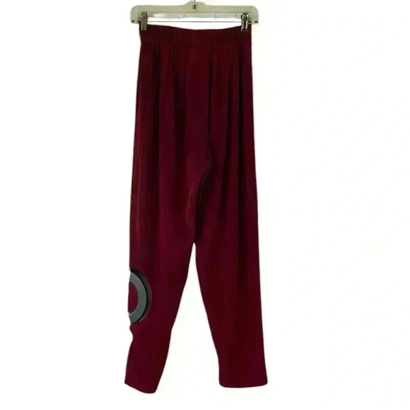 Vintage Signet Sportswear Pleated Maroon Pants - Size Small - Picture 4 of 5